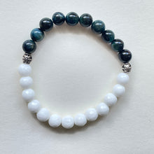 Load image into Gallery viewer, Blue Tigers Eye and White Opal