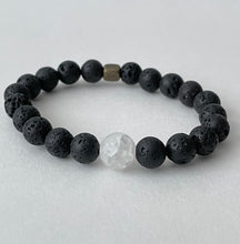 Load image into Gallery viewer, Quartz & Lava Stone Bracelet