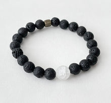 Load image into Gallery viewer, Quartz & Lava Stone Bracelet