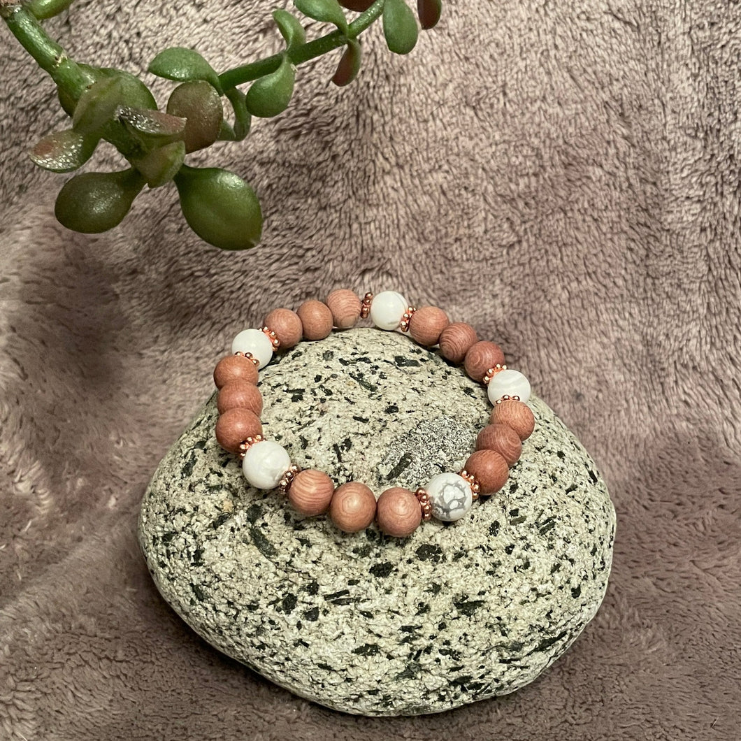 Rose Wood & Howlite 🌹