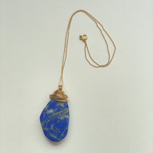 Load image into Gallery viewer, Lapis wire wrap Necklace
