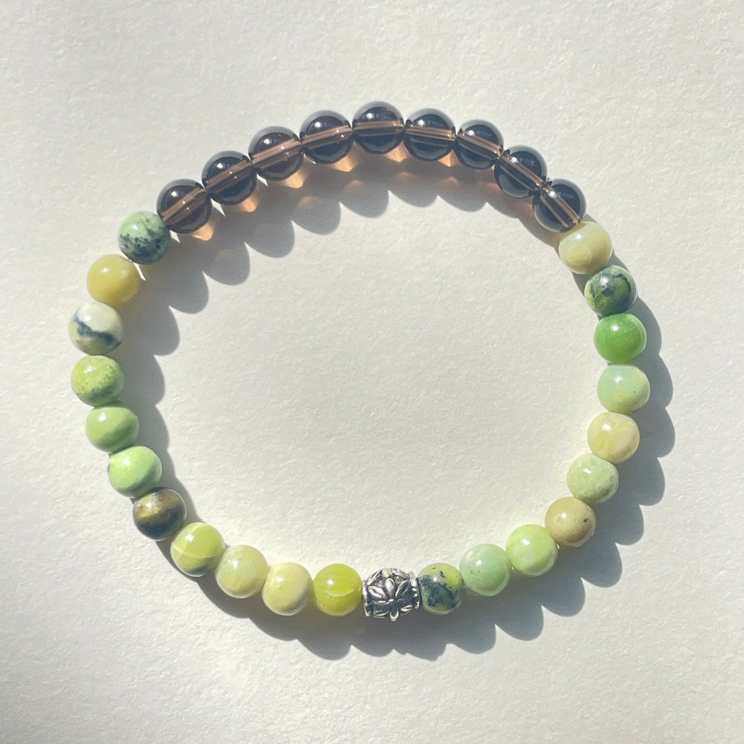 Smokey Quartz & Green Opal