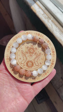 Load and play video in Gallery viewer, 🌙 🍑Peach Moonstone and Selenite Bracelet🍑🌙
