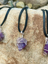 Load image into Gallery viewer, Amethyst Wire Wrap Necklace

