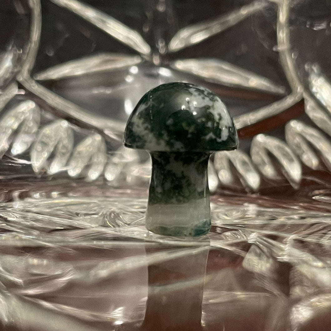 Moss Agate Mini Mushroom