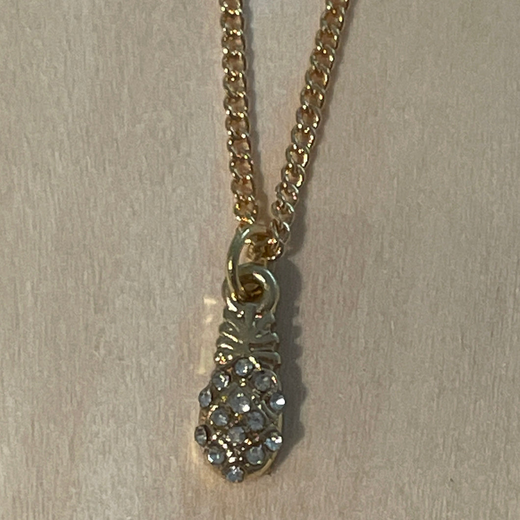 Golden pineapple necklace