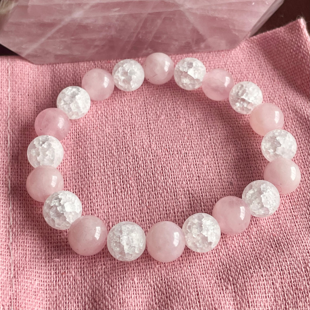 Rose Quartz Moon Bracelet 💕
