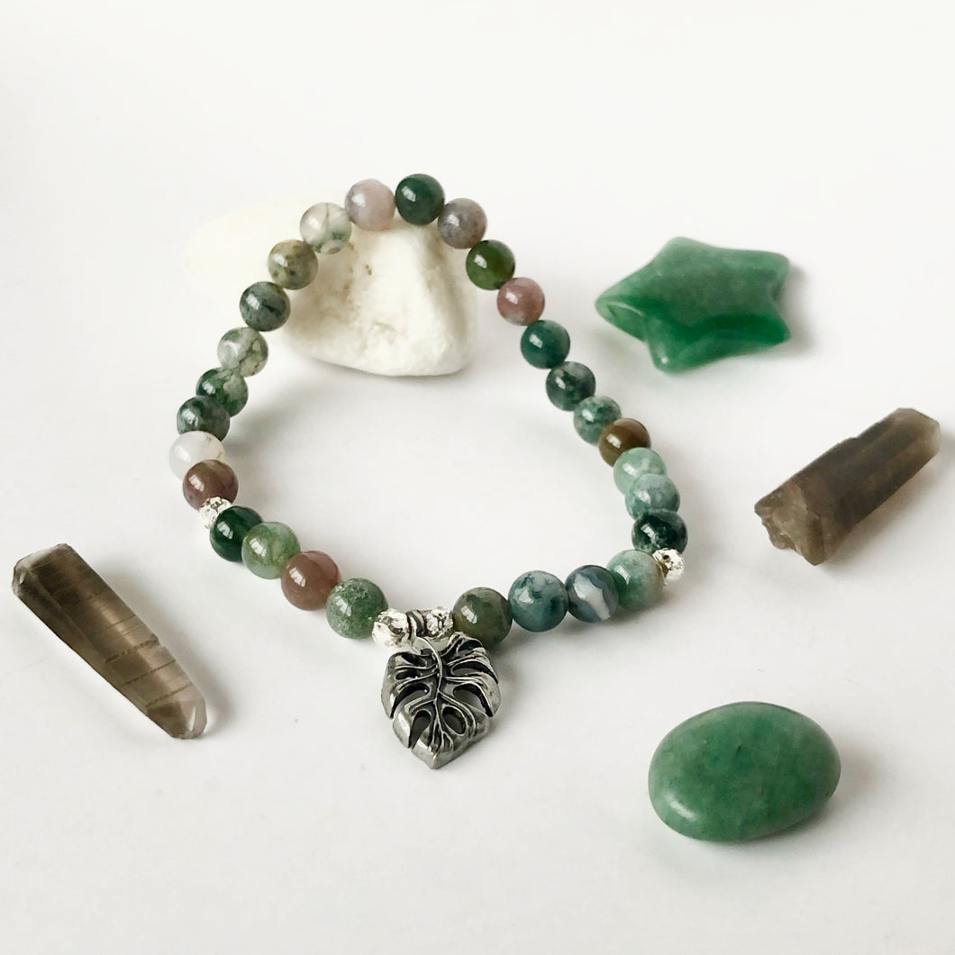 Green Monstera Bracelet