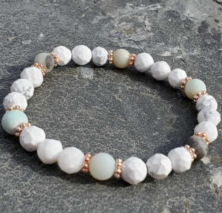 Be Still Amazonite & Howlite